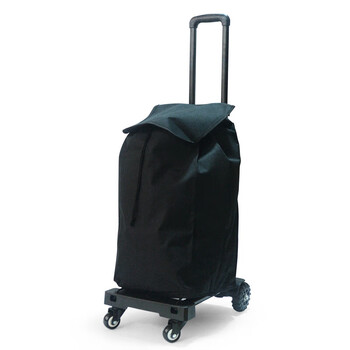 车家用搬运进货小拖车折叠便携载重王四轮行李车铁支架拉杆车配3号袋