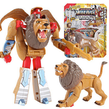 金刚变形动物男生海洋王国海豚虎鲸鲨鱼机器人男孩玩具黄色狮子配送