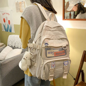 baldauren初中生中学生书包女韩版高中少女简约百搭小清新小学生三到