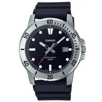 卡西欧(casio)剑鱼盖茨同款男表商务指针电子石英表水鬼防水 mtp-vd