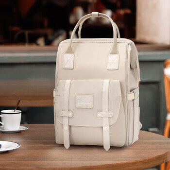 Hoag（霍格）妈咪包多功能大容量双肩包母婴包妈妈包新款时尚背奶包 梦幻莫奈藕