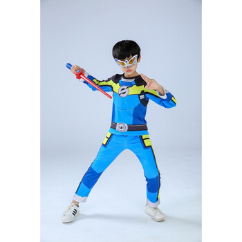 温妤巨神战击队衣服儿童演出服表演服铠甲勇士cos衣服套装万圣节服装