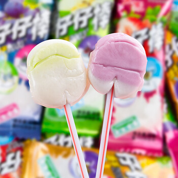 宏源仔仔棒棒糖320g盒装水果味童年怀旧硬糖过年货糖果休闲小零食