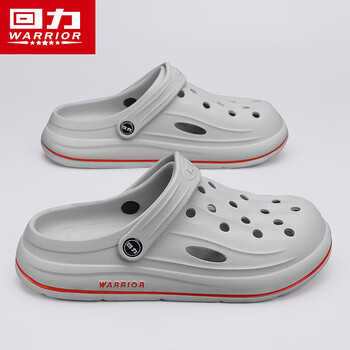 回力包头拖鞋男2024夏季新款厚底洞洞鞋潮流凉鞋子男鞋防滑静音沙滩鞋