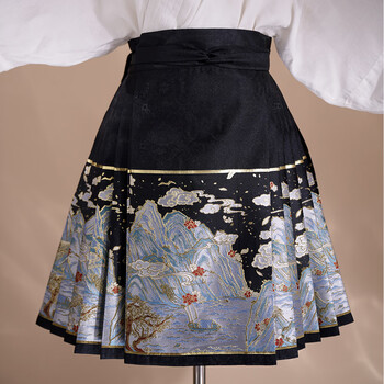 褚浦马面裙全套夏季2023年新款复古明制改良汉服汉元素中国风唐装日常