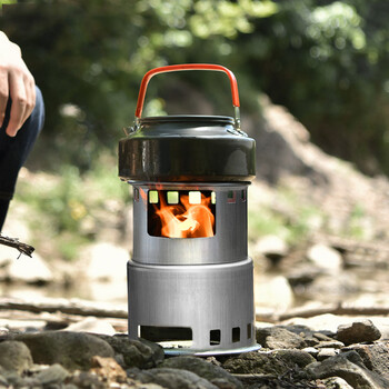 营乐柴火炉子户外野炊炉具便携野露营用品折叠野外烧水炉zp柴火炉