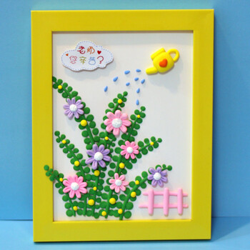 儿童diy超轻粘土立体相框画材料包子手工活动彩泥黏土套装礼物老师