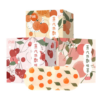 闪亮 蒸汽眼罩 睡眠眼罩眼贴眼膜缓解眼部疲劳保护眼睛热敷眼罩（18片） 水果系列3盒装共18片