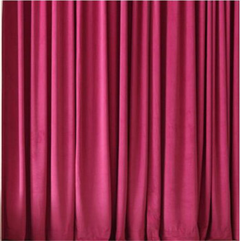 丝绒窗帘成品孔雀蓝北欧天鹅绒窗帘纯色隔热现代简约卧室客厅 玫红色