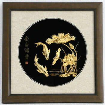 芜湖铁画 镀金画 手工 中国风 礼品 纪念品 安徽 装饰 金画金玉满堂