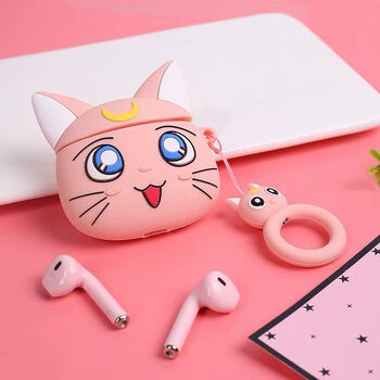 醉卧听雨蓝牙耳机可爱女生款无线适用于苹果华为vivo小米oppo通用耳