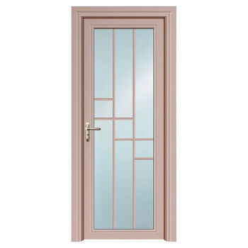 定制卫生间门厕所门浴室钢化玻璃门厨房简约家用平开钛镁铝合金门 单