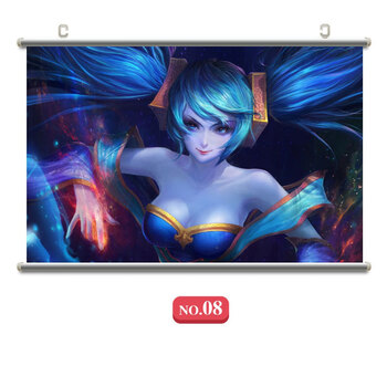 狼天影lol琴瑟仙女海报挂画卷轴娑娜海报琴女电玩缪斯女神dj甜心壁画