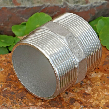 丝二四六分一寸二寸螺纹管道连对丝直接头 dn15四分外丝不锈钢直接头