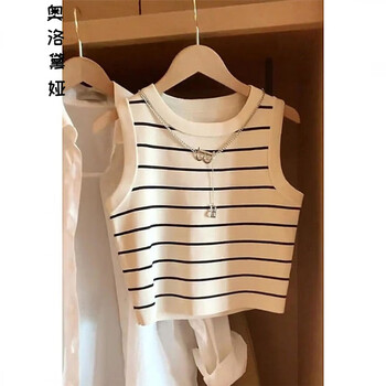 吊带背心女外穿内搭无袖打底衫上衣轻熟风港味网红炸街休闲时尚百搭成套搭配吊带衬衫两装女夏季 背心 S