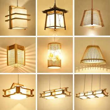走廊餐厅吧台卧室实木禅意灯具 c款-双头 赠送7瓦led光源【图片 价格