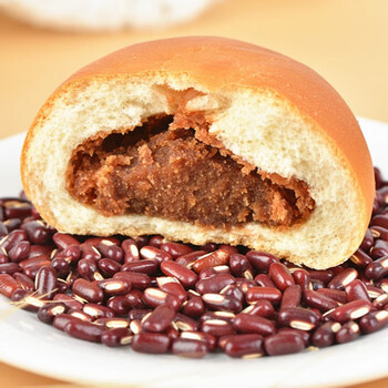 oemg 早餐食品红豆沙夹心面包1000g 豆沙包馅夹心软面包汉堡包代餐