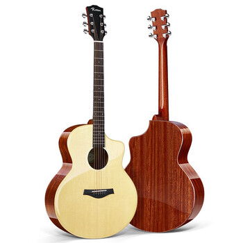 卢森roseng31单板民谣吉他初学者女生入门面单木吉他男生吉它乐器40寸