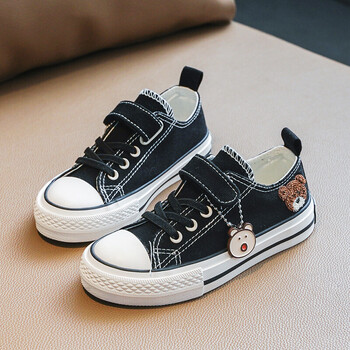 蜡笔小新品牌童鞋女童帆布鞋春秋新款男童板鞋儿童室内休闲鞋小孩鞋子