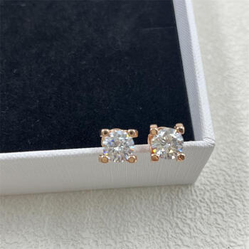 卡家卡地亚耳钉女气质高级感轻奢百搭牛头耳饰时尚小众简约男8m玫瑰金