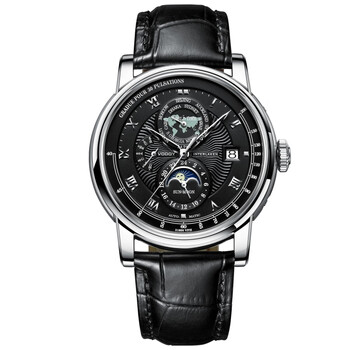 沃度(vodoy)官方男士手表开航海家系列男士腕表商务休闲 黑盘