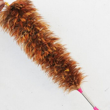 鸡毛掸子除尘家用车用新房装修鸡毛扫 80厘米刚把鸡毛掸子