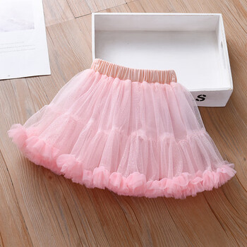 伽文女童纱裙半身裙2023新款夏季公主蓬蓬裙兔兔裙网纱裙子裙短裙粉红