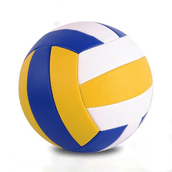 bbv学校训练排球中生用球初学者训练气排球软式充气软排球5号经典黄蓝