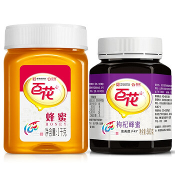 百花1000g雪蜜 2瓶 百花蜂蜜1000g 枸杞蜂蜜580g 组合装中华老字号 行情报价价格评测 京东