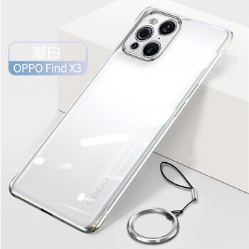 简高【镜头全包】oppofindx3pro手机壳findx3保护套透明无边框find x3