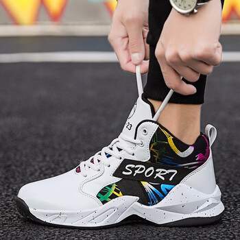 新品全城5高帮耐磨防滑减震跑步鞋透气网鞋裂变杜兰特运动鞋子 白色