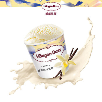 哈根达斯品脱法国原装雪糕哈根达斯香草味大杯冰淇淋392g哈根达斯392g
