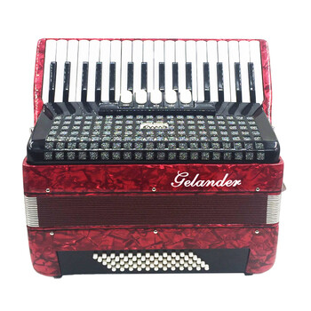 60bs贝司手风琴gh2011h成人学生考级演奏键盘手风琴乐器定制款红色