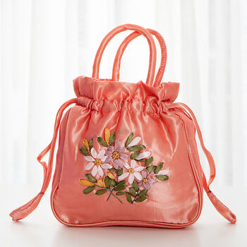 手拿包手工绣花小布包手提包中老年买菜手机零钱包迷你妈妈手拎包7717