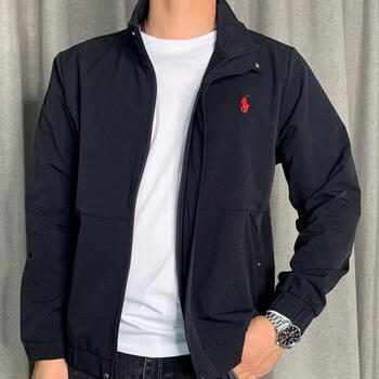 保罗polo外套男时尚经典秋冬季男士小马标刺绣棒球领拉链夹克男休闲