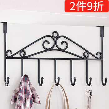 索尔诺衣挂铁艺门后衣挂挂钩玄关室内卧室门口办公室衣帽架挂衣架单支装 颜色随机3