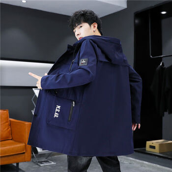 生初中生外套男生12中长款风衣帅气15岁大童高中学生男孩学院风披风