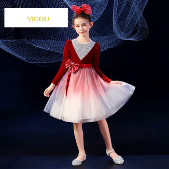 儿童大合唱演出服中学生诗词演讲比赛服装主持人花童西装礼服孩蓬蓬纱