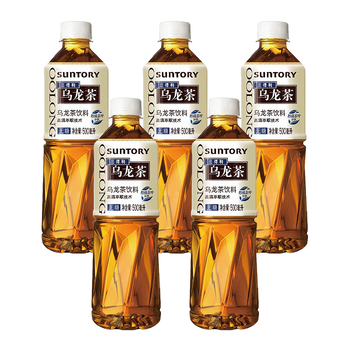 三得利无糖低糖乌龙茶500ml*5瓶0脂清爽茶饮料奶茶原料 500ml*5瓶无糖