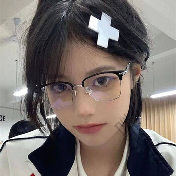 言芳诺复古半框眼镜女防蓝光ins高颜值眼镜近视专业配镜素颜神器平光