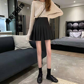 百褶裙半身裙jk女夏高腰百褶百褶裙女夏季卡其色半身裙新款jk裙子高腰