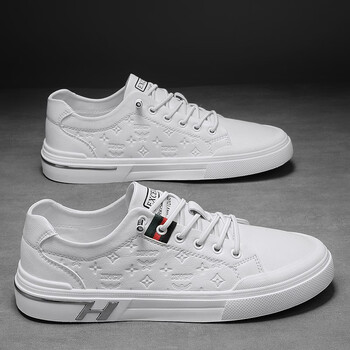 苏奈雪男鞋春季新款时尚休闲板鞋男潮流百搭运动鞋男士小白鞋子男白色