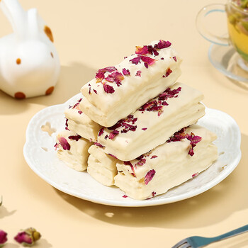 饼艺松塔千层酥饼干办公室零食塔塔酥早餐吃货休闲食品 玫瑰味松塔酥