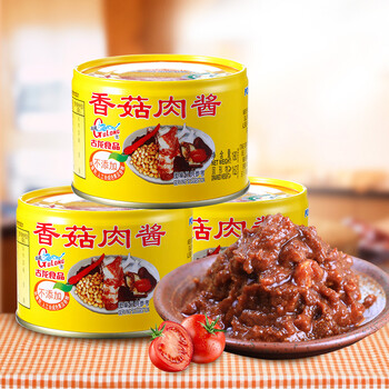 古龙 速食罐头下饭菜 香菇肉酱180g*3罐