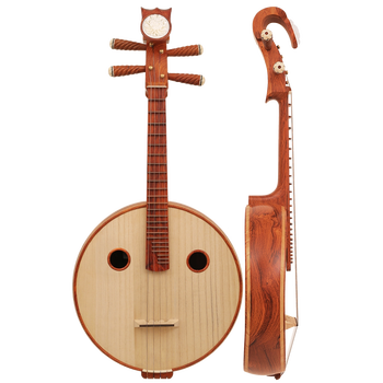 中阮8e1d酸枝木月牙音孔民族弹拨乐器演奏考级直头阮定制款 8e1d 酸枝