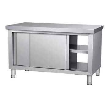 mnkuhg 不锈钢餐边柜厨房橱柜打包剁肉饭店工作台厨房碗柜收纳储物柜