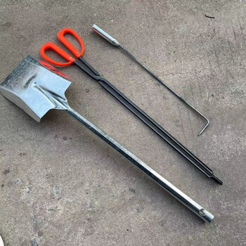 铁锹烧火工具三件套火钳火钩子煤铲子火剪火棍煤灰铲柴火炉子烧火家用