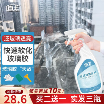 盾王 玻璃胶去除剂 家用多功能门窗地板玻璃胶黏胶强力清洁剂 500ml 1瓶