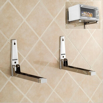 奥本佳微波炉支架304不锈钢支架电烤箱挂架格兰仕美的通用厨房置物碳