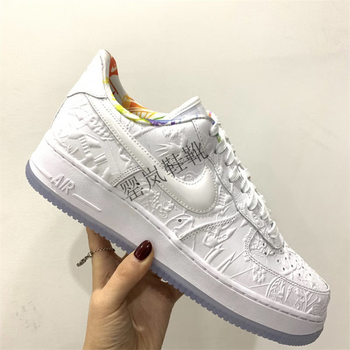 耐克af1空军一号剪纸板鞋男女百搭休闲运动鞋ins潮爆款街拍情侣小白鞋